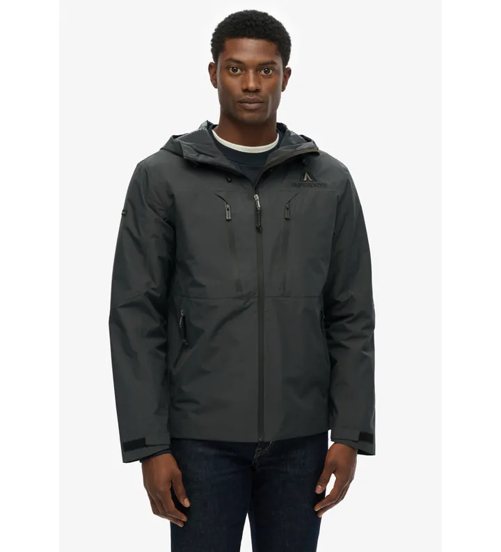 Superdry para hombre. M5012249A Chaqueta Waterproof gris (L), Casual, Poliéster