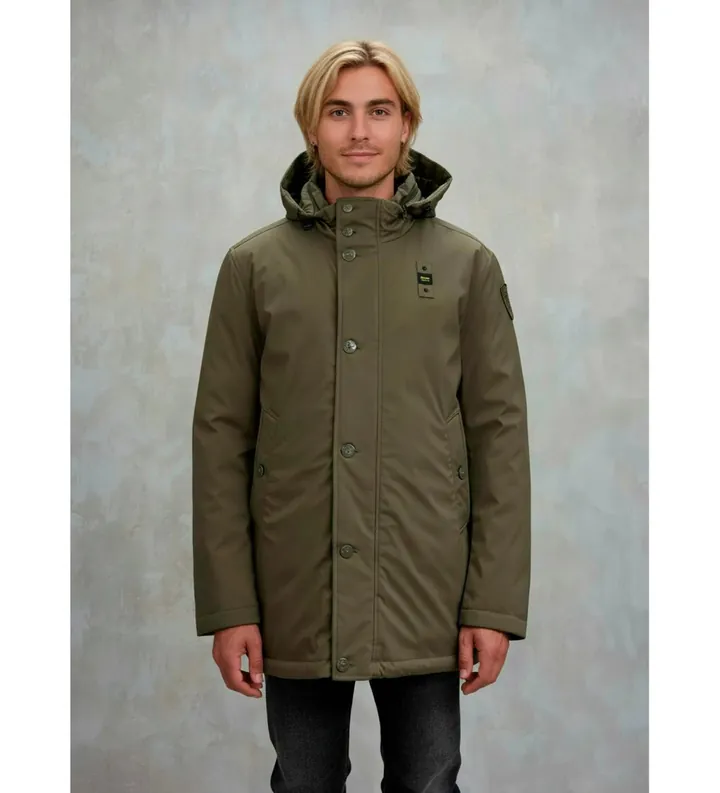 Blauer para hombre. 25WBLUK03142 Parka con capucha Chester verde (XL), Casual, Poliéster