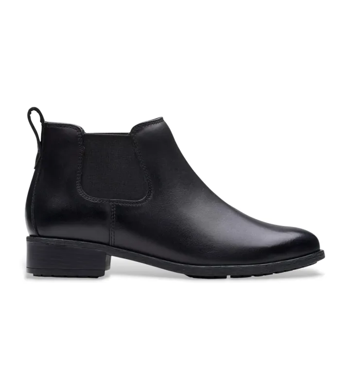 Clarks para mujer. 26178715 Botines de piel Havisham negro (37.5), 1 a 3cm, Ninguno, Casual