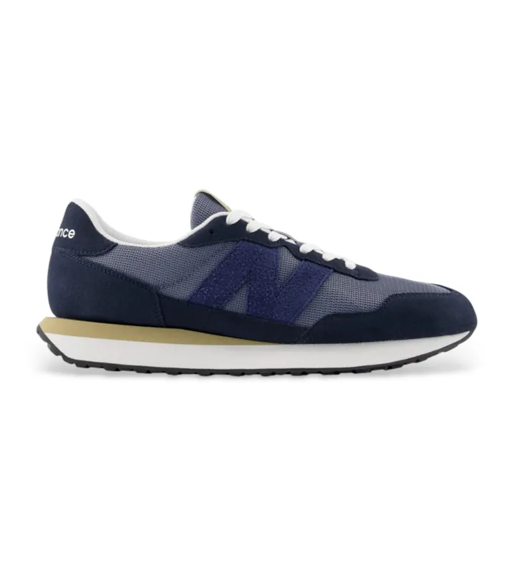 New Balance para hombre. M237V1_LI Zapatillas 237 azul (40.5), Plano, Ante, Cordones, Casual