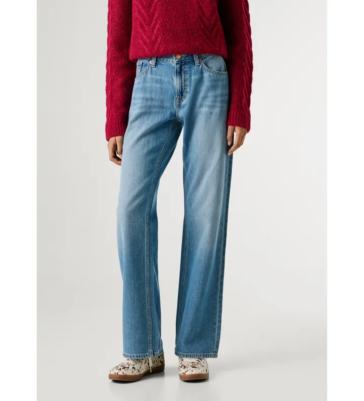 Pepe Jeans para mujer. PL20490263A1 Jeans Loose St Nicky azul (26/32), Casual, Algodón, Denim