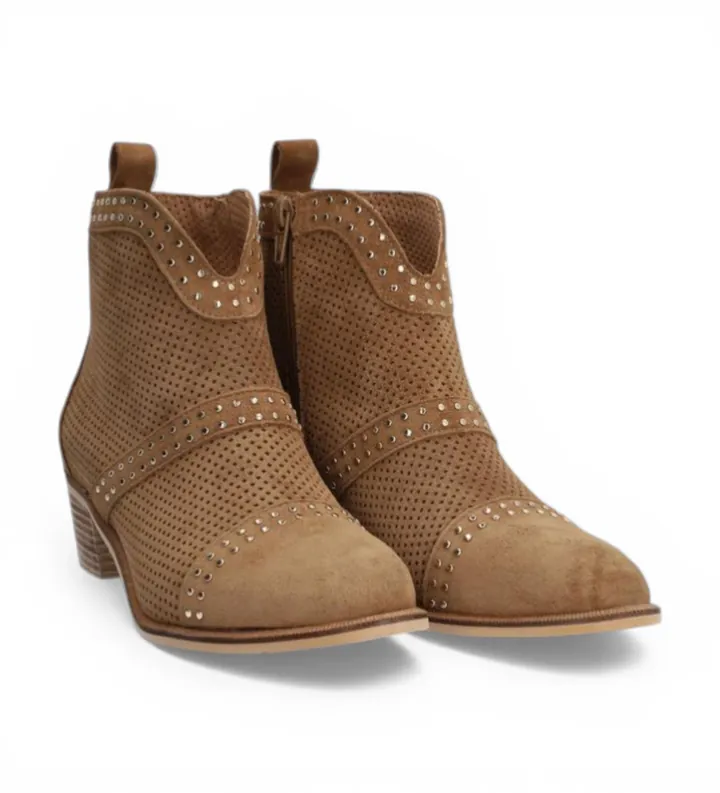 Alpe para mujer. 543111 Botines de Piel Nelly marrón (37), 3 a 5cm, Cremallera, Casual