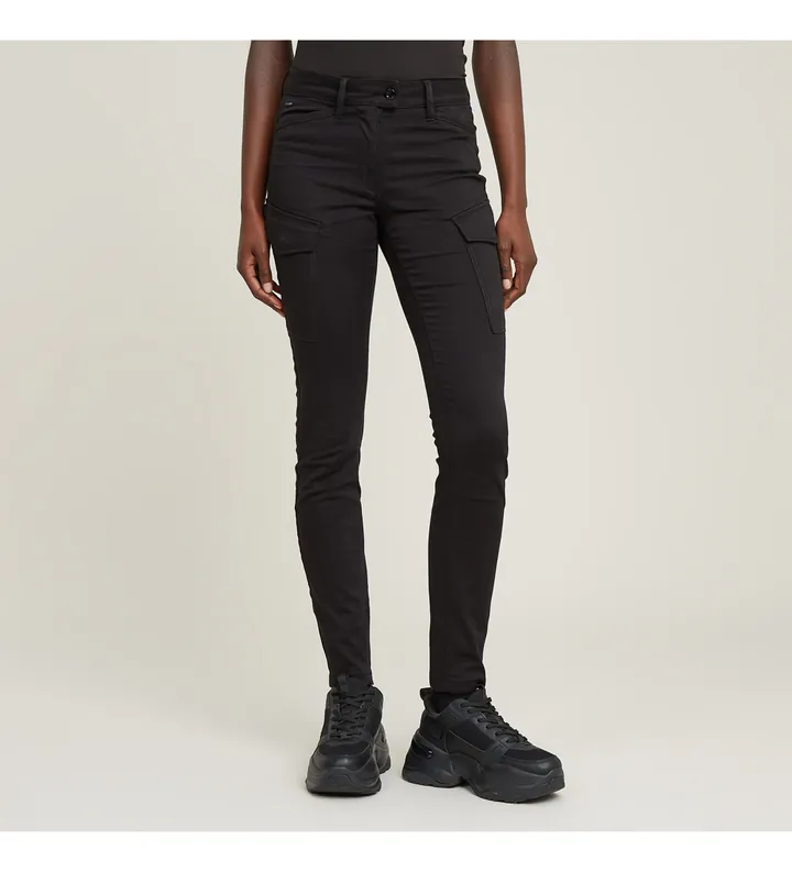G-Star para mujer. D16828-D950-6484 Pantalón Blossite G-Shape Army High Skinny negro (27/34), Casual, Algodón