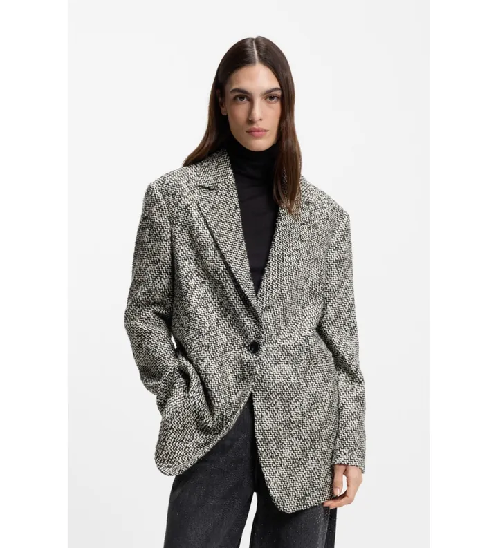 BOSS para mujer. 50547446 Americana Jasata gris (34), Casual, Clásico, Acrílico