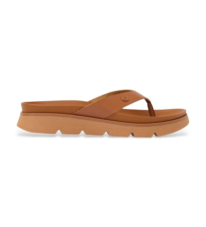 Reef para mujer. CJ7366 Sandalias Vista Luxe Vivianah marrón (37.5), Plano, 1 a 3cm, Ninguno, Casual