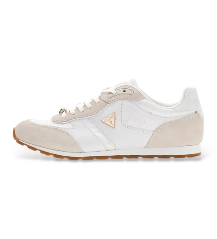 Guess para mujer. FLTTYRSUE12 Zapatillas Tyrah blanco, beige (36), Tela, Plano, Cordones, Casual