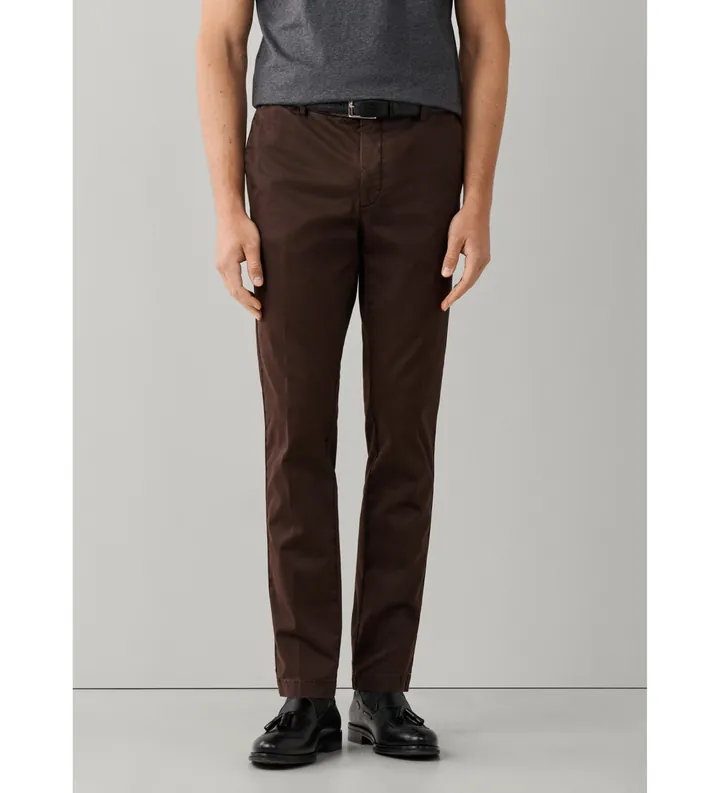Hackett London para hombre. HM2100116 Pantalón chino Kensington marrón (28/30), Casual, Algodón