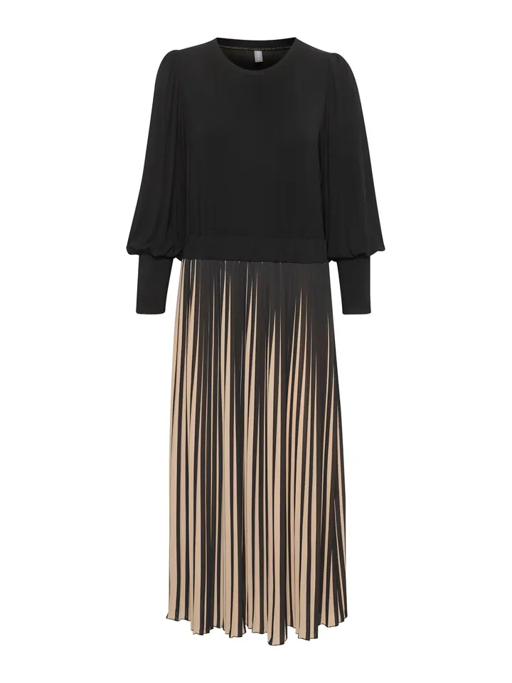 CULTURE Vestido 'CU Carly'  oro / negro
