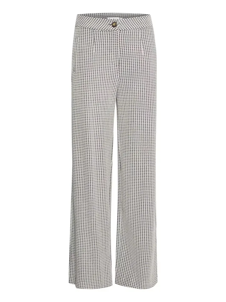 ICHI Pantalón chino 'ICHKate' beige claro / azul oscuro