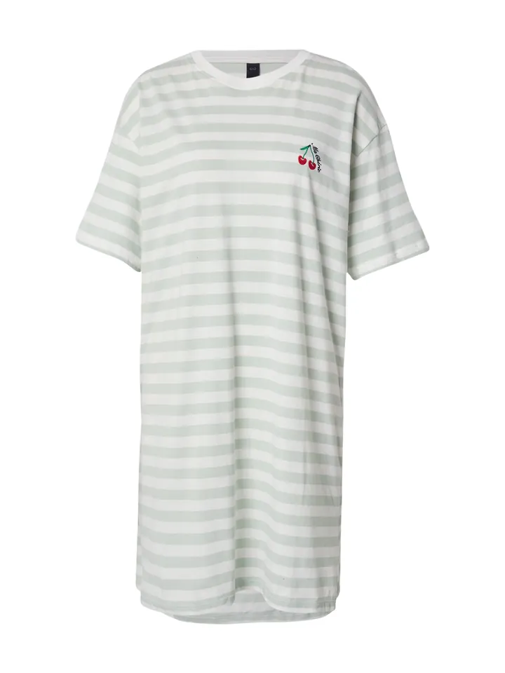 Hunkemöller Camiseta de noche verde / verde pastel / rojo carmesí / blanco