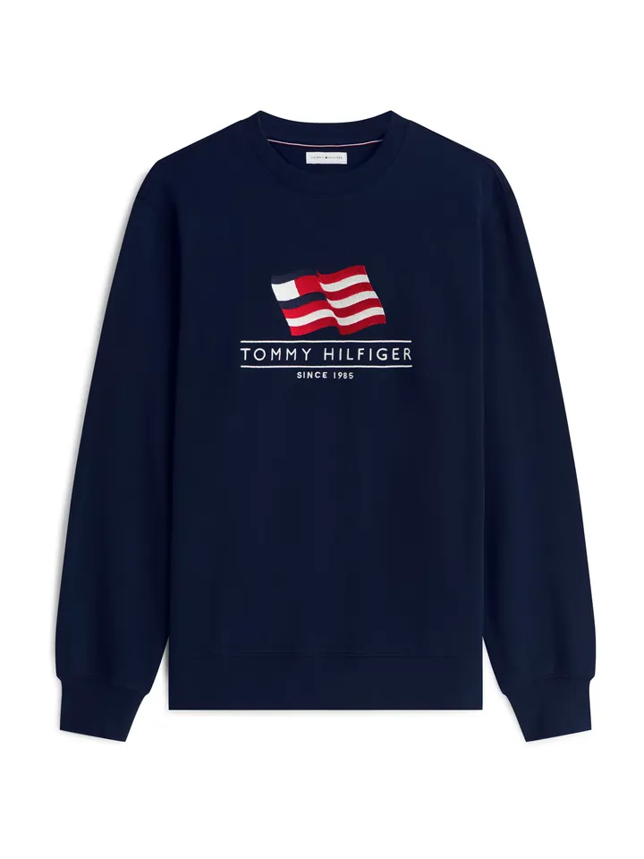 TOMMY HILFIGER Sudadera 'Flag' azul / rojo / blanco