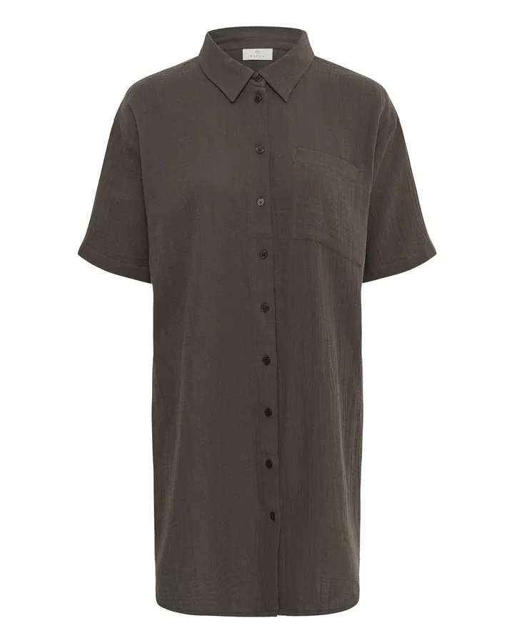 Kaffe Camiseta 'KAVafla' marrón
