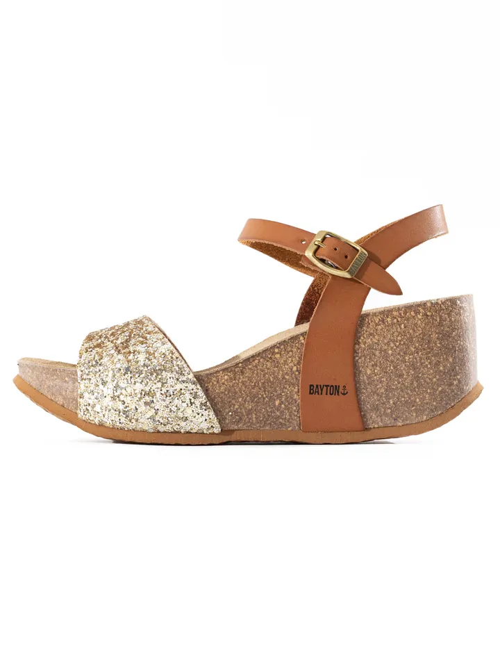 Bayton Sandalias 'Maya' camelo / oro