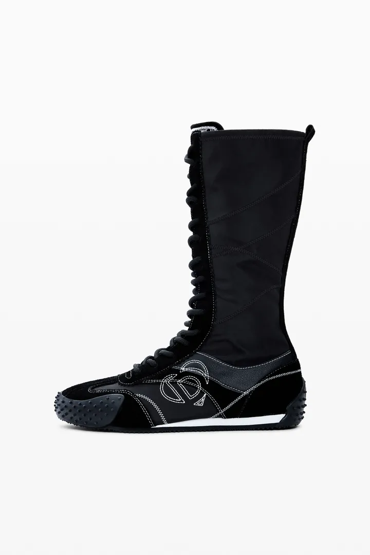 Desigual, Bota sneaker logo, Mujer, Negro, 36