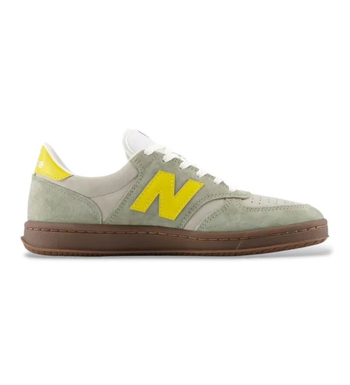 New Balance unisex. CT500V1 Zapatillas de piel T500 verde (37.5), Plano, Nobuck, Cordones, Casual