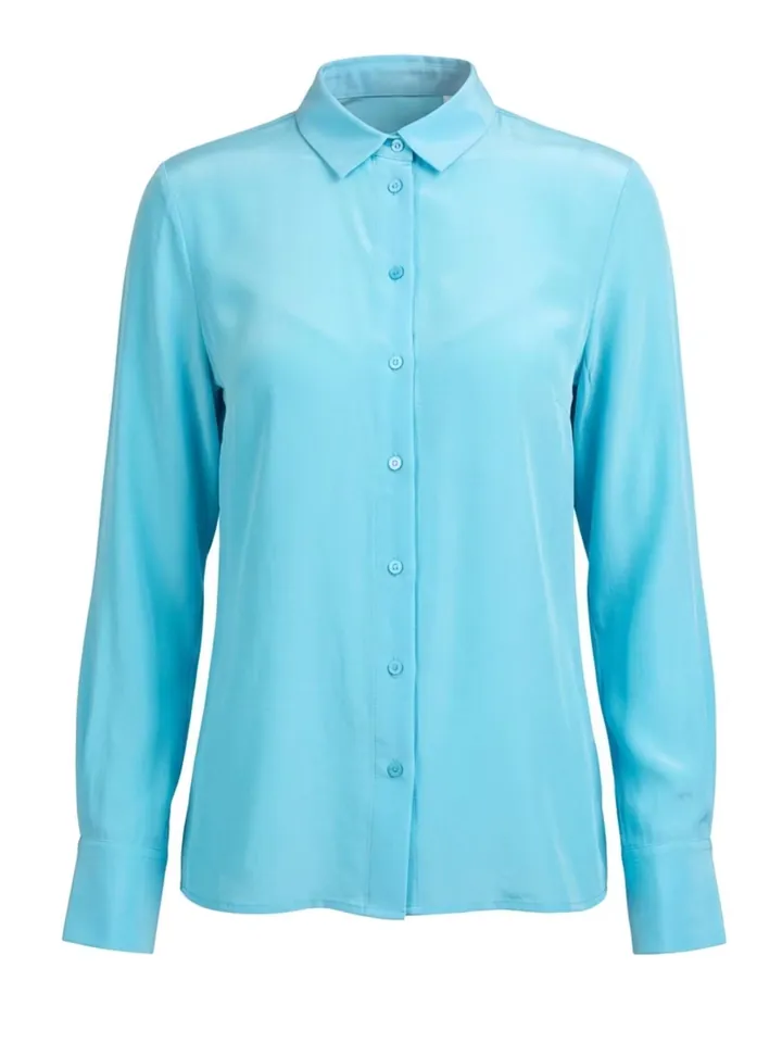 Posh Gear Blusa 'Seidenbluse Collettoseta'  aqua