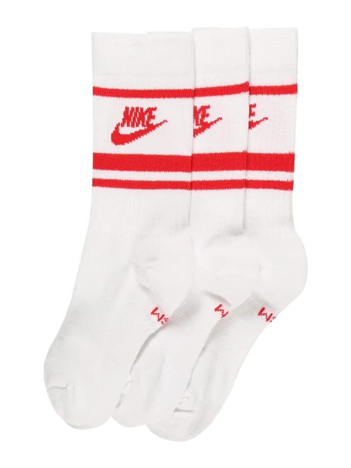Nike Sportswear Calcetines 'Everyday Essential'  rojo vivo / blanco
