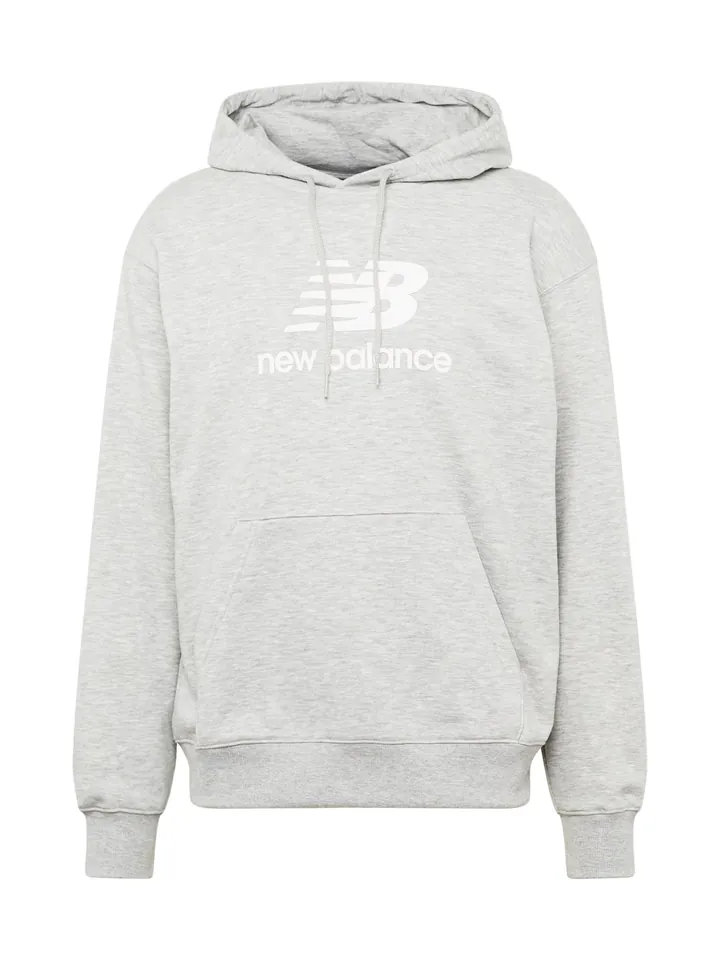 new balance Sudadera 'ESSENTIALS' gris claro / blanco