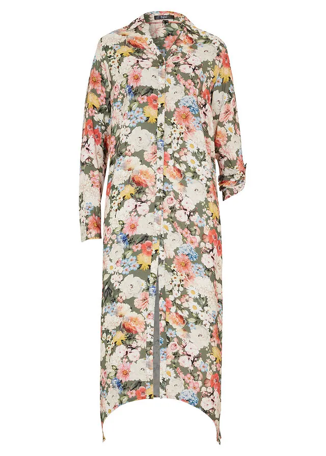 Blusa larga de viscosa fluida