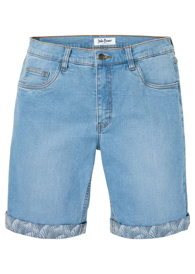 Bermudas vaqueras elásticas con corte regular