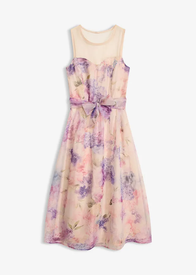 Vestido midi de tul delicado