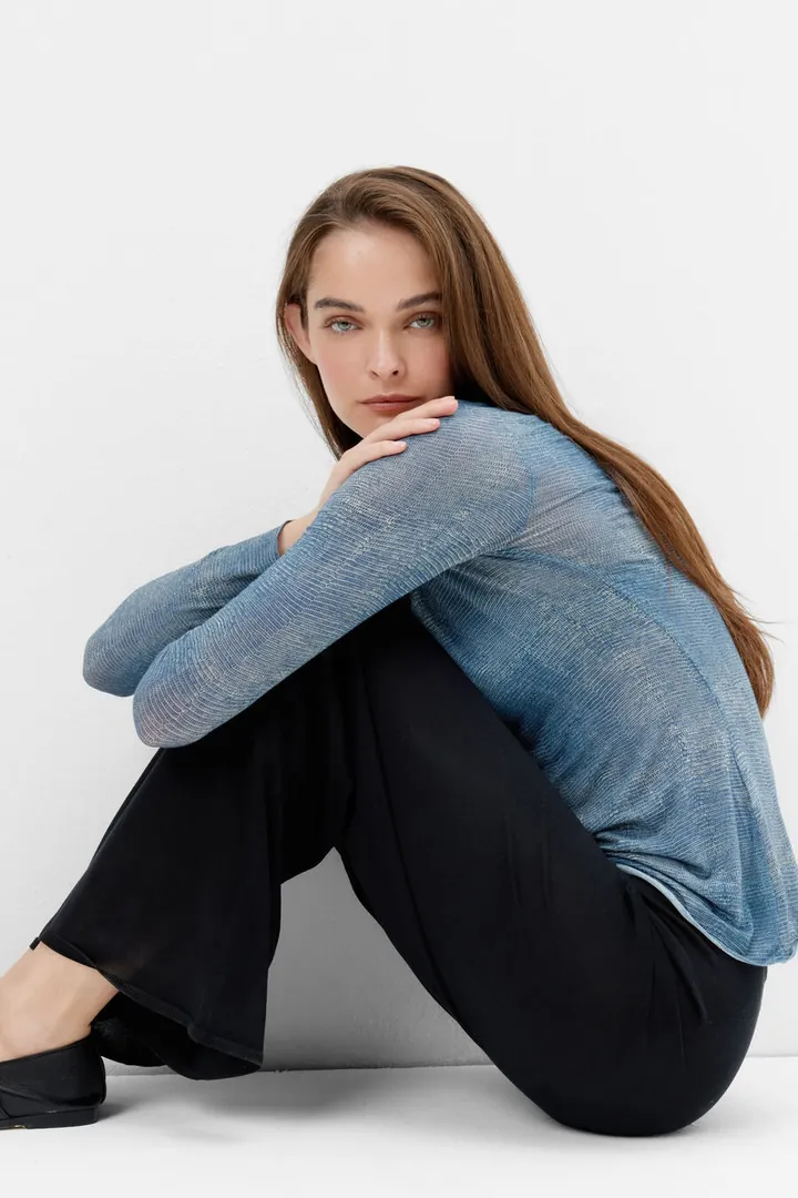 Intimissimi Camiseta de Manga Larga de Modal Ultralight con Cashmere Fanciful Flowers Mujer Impreso Tamaño L