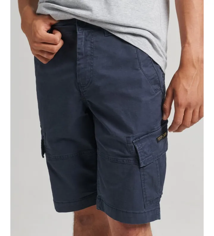 Superdry para hombre. M7110300A Pantalón corto tipo cargo Core marino (28), Casual, Algodón