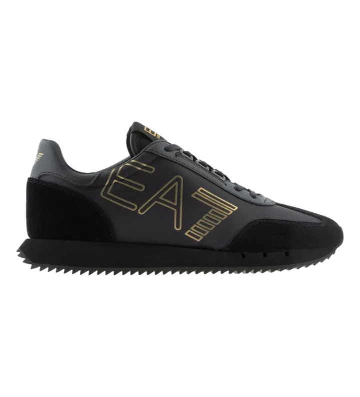 EA7 unisex. X8X101_XK257 Zapatillas Black&white Vintage negro (36), Plano, Cordones, Casual