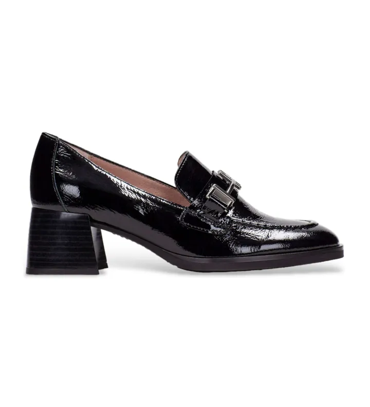 Hispanitas para mujer. HI243590 Zapatos de tacón de piel tiras negro (36), 3 a 5cm, Ninguno, Casual