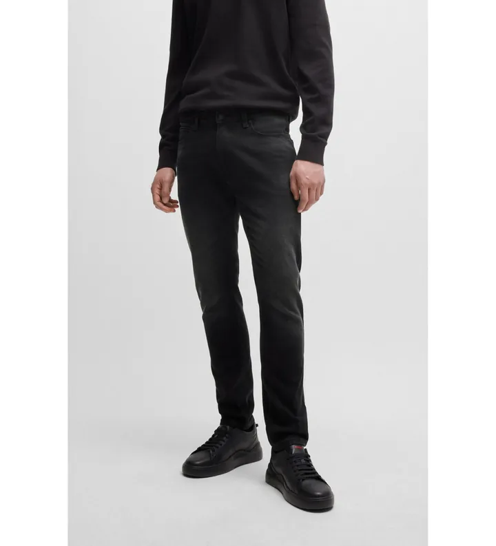 HUGO para hombre. 50524229 Jeans extra slim fit de denim elástico negro intenso (29/32), Casual, Algodón Orgánico, Sostenible