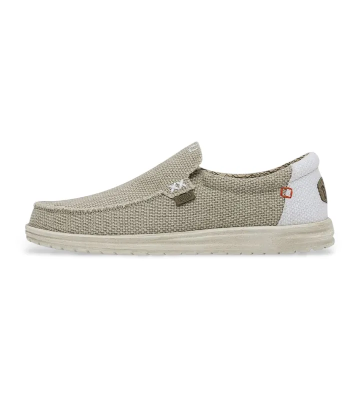 HeyDude para hombre. HD40124 Mocasines Mikka Braided beige (44), Tela, Plano, Cordones, Casual