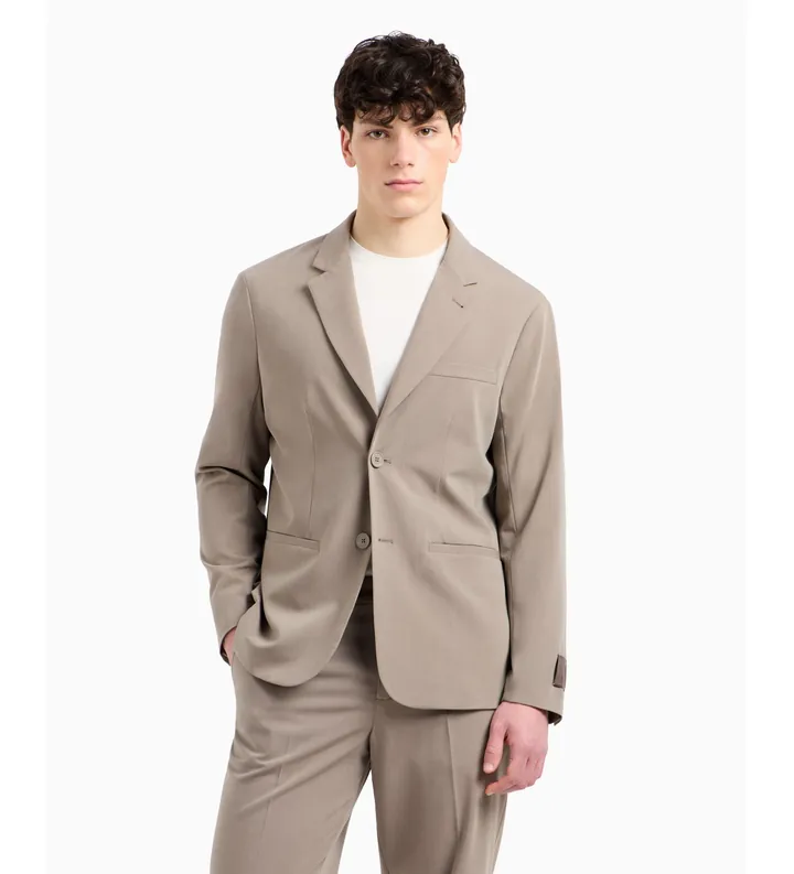 A|X Armani Exchange para hombre. XM000345AF10897U6107 Americana Single beige (34), Casual, Poliéster