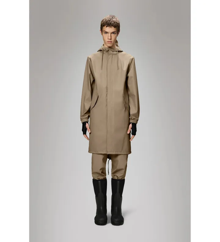 Rains unisex. 18140 Parka Fishtail beige (M), Casual, Poliéster