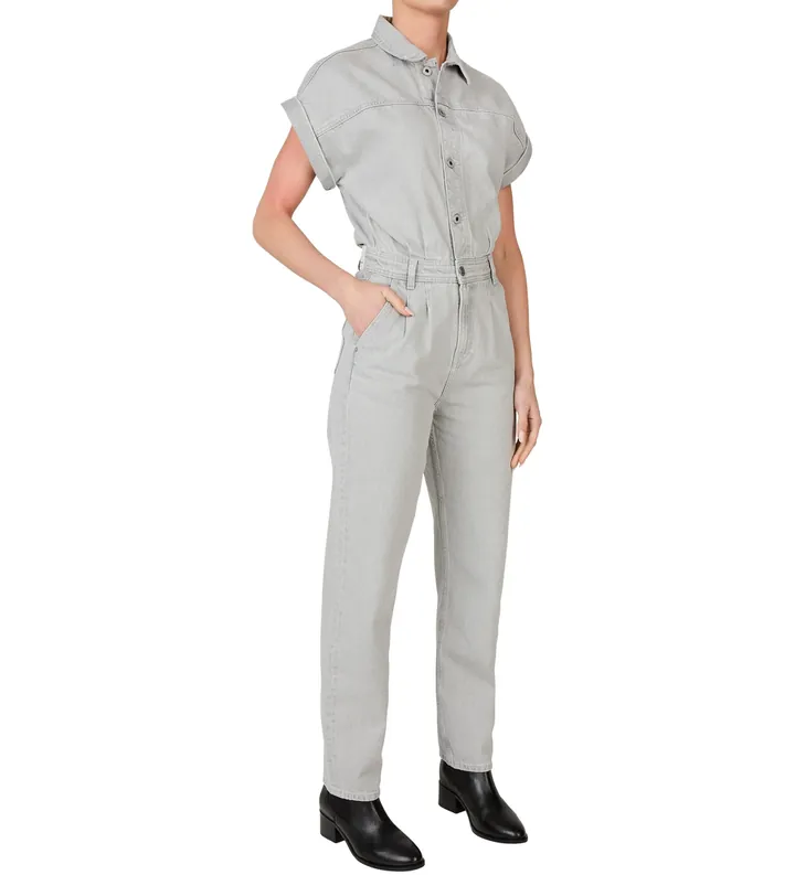 Pepe Jeans para mujer. PL230496 Mono Jenna gris (XS), Casual, Algodón, Manga corta, Sostenible