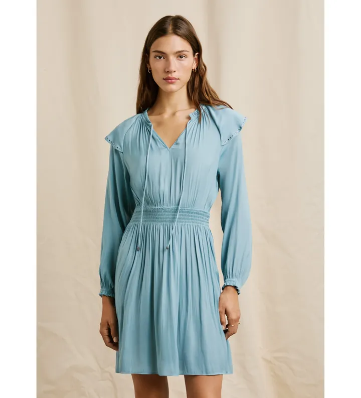 Pepe Jeans para mujer. PL9537712 Vestido Lotty azul (L), Casual, Poliéster, Manga larga