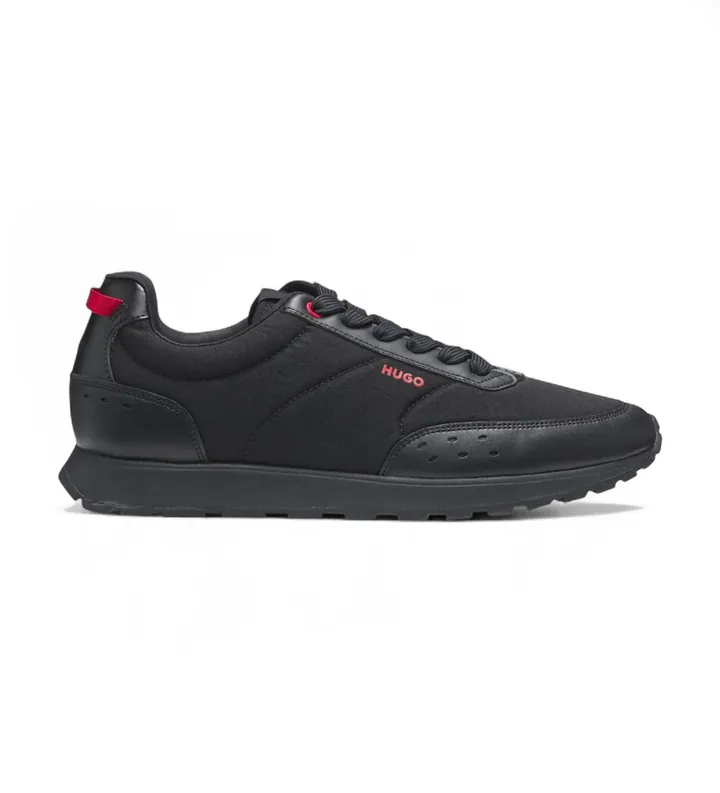 HUGO para hombre. 50557840 Zapatillas Icelin negro (42), Plano, Cordones, Casual