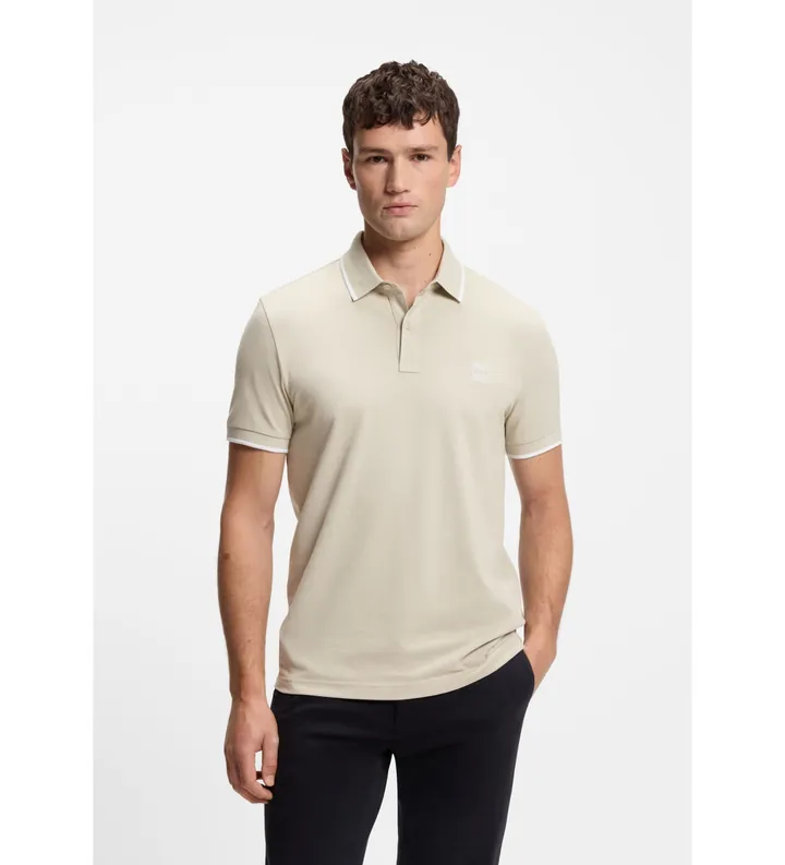 BOSS para hombre. 50507699 Polo Passertip beige (3XL), Casual, Algodón, Manga corta