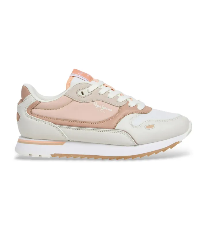 Pepe Jeans para mujer. PLS400031 Zapatillas Bexley City rosa (36), Plano, Cordones, Casual