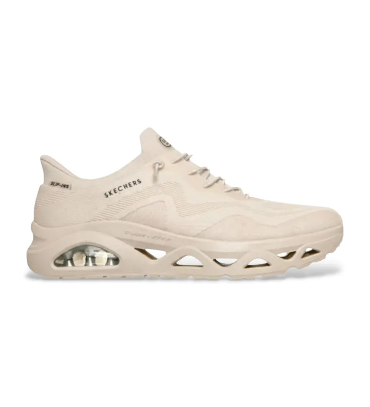 Skechers para hombre. 183421 Zapatillas Slip-Ins: Uno Glide-Step - Air Gliders beige (44), Plano, Cordones, Casual