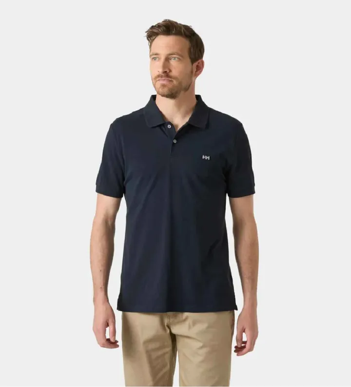 Helly Hansen para hombre. 54542 Polo Elba Fitted marino (S), Casual, Algodón, Manga corta