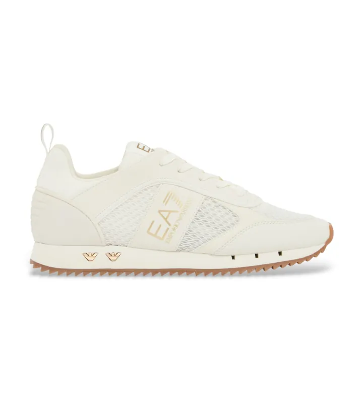 EA7 para mujer. 7X000334_AF18610 Zapatillas Laces blanco roto (36), Plano, Cordones, Casual