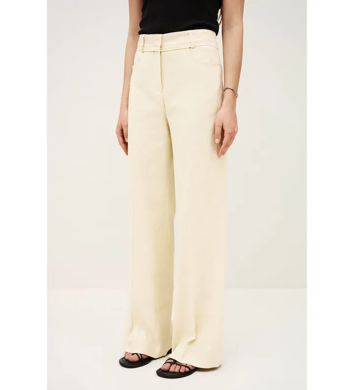 BA&SH para mujer. 1E26CIST Pantalón Cista beige (36), Casual, Lino