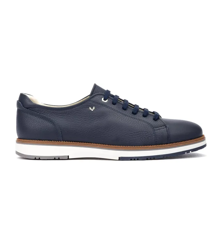 Martinelli para hombre. 1738-2951BY Zapatillas de peil Hastings marino (40), Piel, Plano, Cordones, Casual