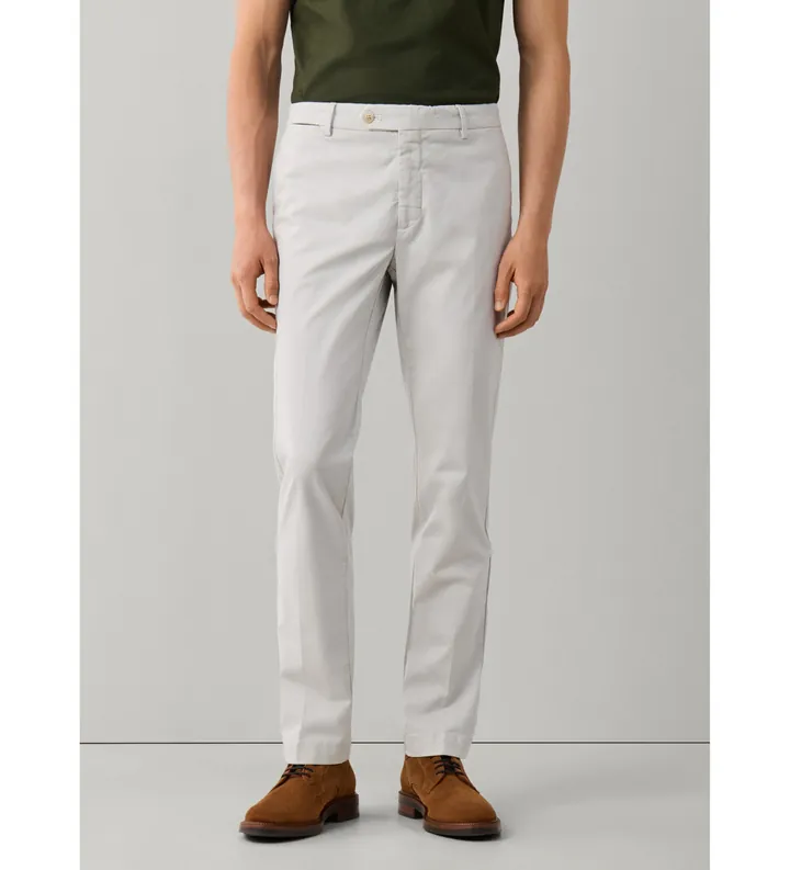 Hackett London para hombre. HM2100116 Pantalón chino Kensington gris (30/30), Casual, Algodón