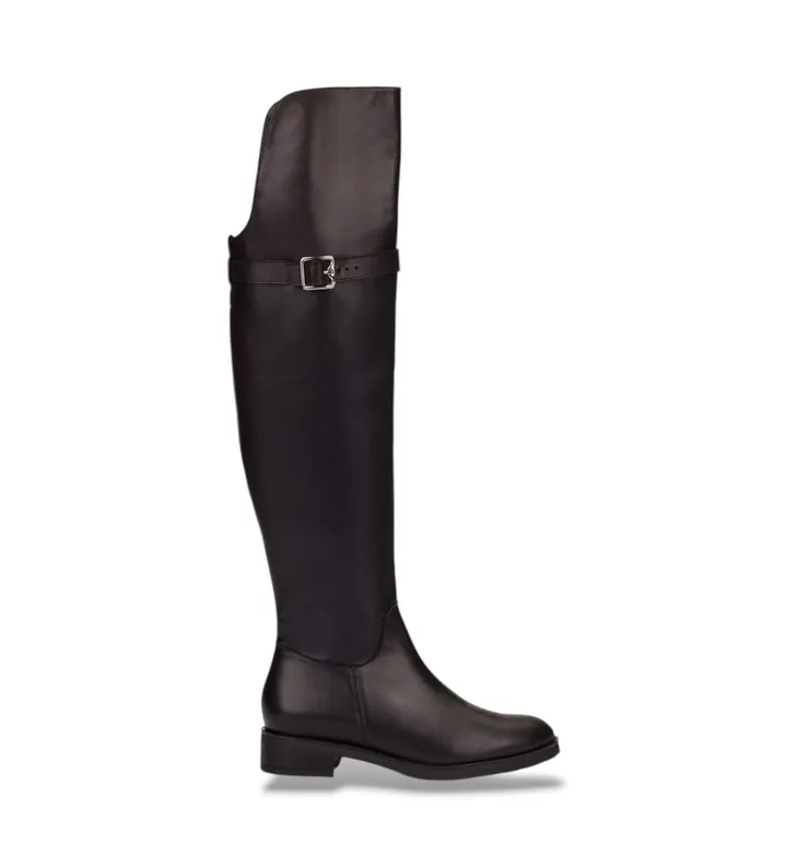 Wonders para mujer. C-5490_5617_5792 Botas de Piel Codigree 90 Negro (37), Plano, Cremallera, Casual, Clásico