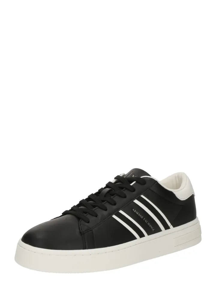 ARMANI EXCHANGE Zapatillas deportivas bajas 'LONDON' negro / blanco