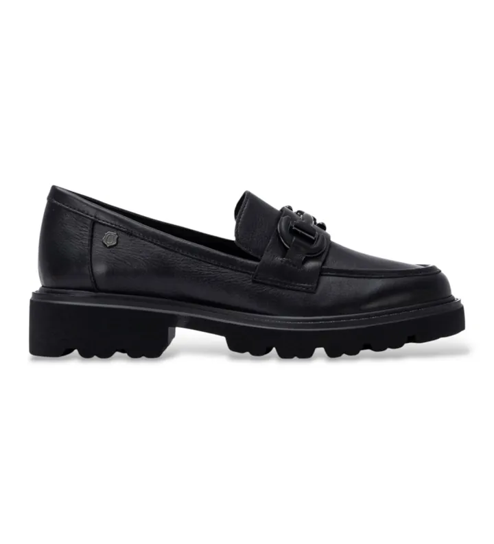 Carmela para mujer. 16433601-NEGRO Mocasines de Piel 164336 negro (36), 3 a 5cm, Ninguno, Casual, Clásico