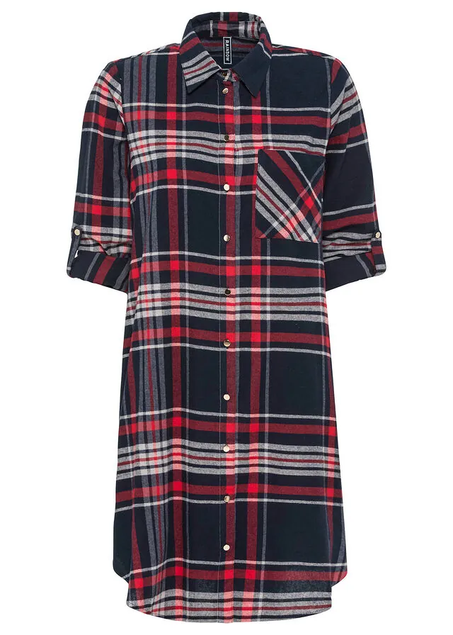 Vestido camisero de algodón puro