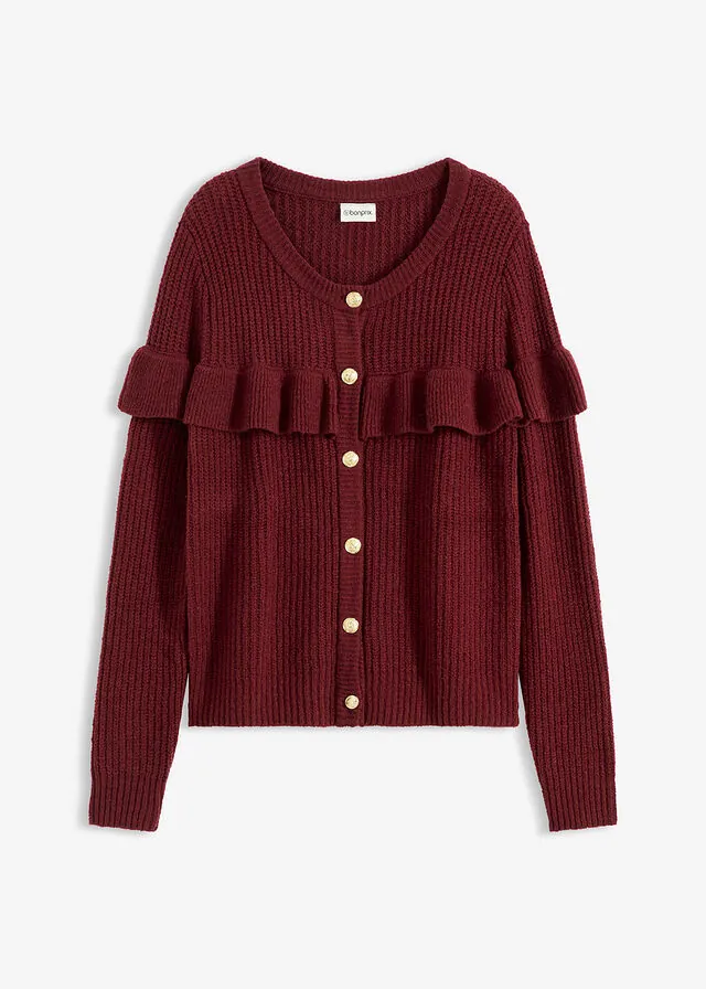 Chaqueta de punto fino de mezcla de algodón