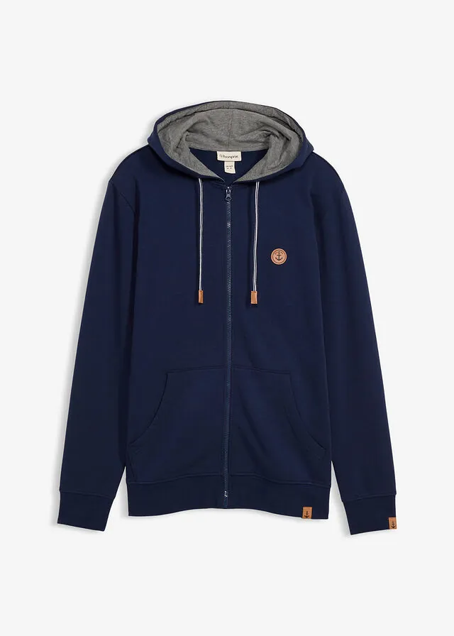 Chaqueta de chándal con capucha de algodón orgánico
